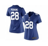 Women's Nike New York Giants #28 Paul Perkins Limited Royal Blue Team Color NFL Jersey