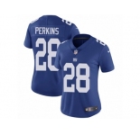 Women's Nike New York Giants #28 Paul Perkins Vapor Untouchable Limited Royal Blue Team Color NFL Jerse