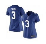 Women's Nike New York Giants #3 Geno Smith Limited Royal Blue Team Color NFL Jersey