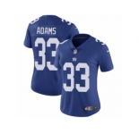 Women's Nike New York Giants #33 Andrew Adams Vapor Untouchable Limited Royal Blue Team Color NFL Jersey