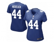 Women's Nike New York Giants #44 Mark Herzlich Game Royal Blue Team Color NFL Jersey