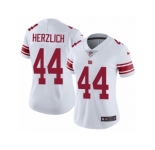 Women's Nike New York Giants #44 Mark Herzlich Vapor Untouchable Limited White NFL Jersey
