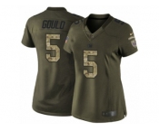 Women's Nike New York Giants #5 Robbie Gould Limited Green Salute to Service NFL Jersey