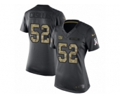 Women's Nike New York Giants #52 Jonathan Casillas Limited Black 2016 Salute to Service NFL Jersey