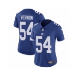 Women's Nike New York Giants #54 Olivier Vernon Vapor Untouchable Limited Royal Blue Team Color NFL Jersey