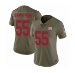 Women's Nike New York Giants #55 Ray-Ray Armstrong Limited Olive 2017 Salute to Service NFL Jersey