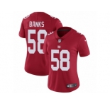 Women's Nike New York Giants #58 Carl Banks Vapor Untouchable Limited Red Alternate NFL Jersey