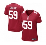 Women's Nike New York Giants #59 Lorenzo Carter Game Red Alternate NFL Jersey