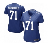 Women's Nike New York Giants #71 Will Hernandez Game Royal Blue Team Color NFL Jersey