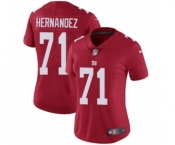 Women's Nike New York Giants #71 Will Hernandez Red Alternate Vapor Untouchable Limited Player NFL Jersey