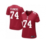 Women's Nike New York Giants #74 Ereck Flowers Game Red Alternate NFL Jersey