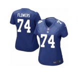 Women's Nike New York Giants #74 Ereck Flowers Game Royal Blue Team Color NFL Jersey