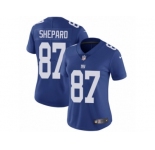 Women's Nike New York Giants #87 Sterling Shepard Vapor Untouchable Limited Royal Blue Team Color NFL Jersey