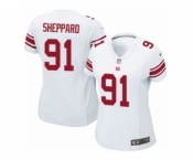Women's Nike New York Giants #91 Kelvin Sheppard Limited White NFL Jersey