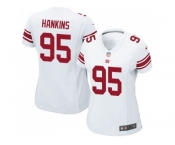 Women's Nike New York Giants #95 Johnathan Hankins Elite White Jersey