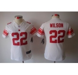 nike women nfl jerseys new york giants #22 wilson white[nike limited]