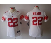 nike women nfl jerseys new york giants #22 wilson white[nike limited]