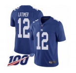 Youth New York Giants #12 Cody Latimer Royal Blue Team Color Vapor Untouchable Limited Player 100th Season Football Jersey