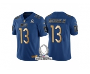 Youth New York Giants #13 Odell Beckham Jr NFC 2017 Pro Bowl Blue Gold Limited Jersey