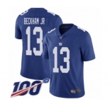 Youth New York Giants #13 Odell Beckham Jr Royal Blue Team Color Vapor Untouchable Limited Player 100th Season Football Jersey
