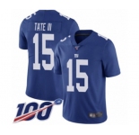 Youth New York Giants #15 Golden Tate III Royal Blue Team Color Vapor Untouchable Limited Player 100th Season Football Jersey