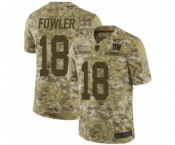 Youth New York Giants #18 Bennie Fowler Limited Camo 2018 Salute to Service Football Jersey