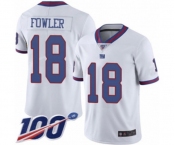 Youth New York Giants #18 Bennie Fowler Limited White Rush Vapor Untouchable 100th Season Football Jersey