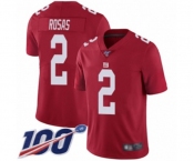 Youth New York Giants #2 Aldrick Rosas Red Limited Red Inverted Legend 100th Season Football Jersey