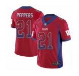Youth New York Giants #21 Jabrill Peppers Limited Red Rush Drift Fashion Football Jersey