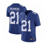 Youth New York Giants #21 Jabrill Peppers Royal Blue Team Color Vapor Untouchable Limited Player Football Jersey
