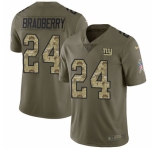 Youth New York Giants #24 James Bradberry Olive Camo Stitched Limited 2017 Salute To Service Jersey