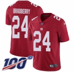 Youth New York Giants #24 James Bradberry Red Alternate Stitched 100th Season Vapor Untouchable Limited Jersey