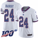 Youth New York Giants #24 James Bradberry White Stitched Limited Rush 100th Season Jersey