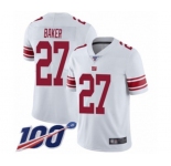 Youth New York Giants #27 Deandre Baker White Vapor Untouchable Limited Player 100th Season Football Jersey
