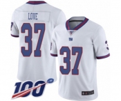 Youth New York Giants #37 Julian Love Limited White Rush Vapor Untouchable 100th Season Football Jersey