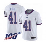 Youth New York Giants #41 Antoine Bethea Limited White Rush Vapor Untouchable 100th Season Football Jersey