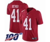 Youth New York Giants #41 Antoine Bethea Red Limited Red Inverted Legend 100th Season Football Jersey