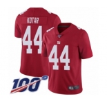 Youth New York Giants #44 Doug Kotar Red Limited Red Inverted Legend 100th Season Football Jersey
