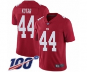 Youth New York Giants #44 Doug Kotar Red Limited Red Inverted Legend 100th Season Football Jersey