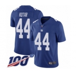 Youth New York Giants #44 Doug Kotar Royal Blue Team Color Vapor Untouchable Limited Player 100th Season Football Jersey