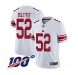 Youth New York Giants #52 Alec Ogletree White Vapor Untouchable Limited Player 100th Season Football Jersey