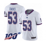 Youth New York Giants #53 Oshane Ximines Limited White Rush Vapor Untouchable 100th Season Football Jersey
