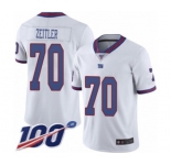 Youth New York Giants #70 Kevin Zeitler Limited White Rush Vapor Untouchable 100th Season Football Jersey