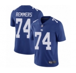 Youth New York Giants #74 Mike Remmers Royal Blue Team Color Vapor Untouchable Limited Player Football Jersey