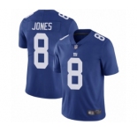 Youth New York Giants #8 Daniel Jones Royal Blue Team Color Vapor Untouchable Limited Player Football Jersey