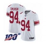 Youth New York Giants #94 Dalvin Tomlinson White Vapor Untouchable Limited Player 100th Season Football Jersey
