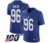 Youth New York Giants #96 Kareem Martin Royal Blue Team Color Vapor Untouchable Limited Player 100th Season Football Jersey