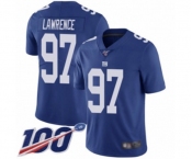 Youth New York Giants #97 Dexter Lawrence Royal Blue Team Color Vapor Untouchable Limited Player 100th Season Football Jersey