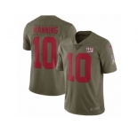 Youth Nike New York Giants #10 Eli Manning Limited Olive 2017 Salute to Service NFL Jersey