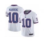 Youth Nike New York Giants #10 Eli Manning Limited White Rush NFL Jersey